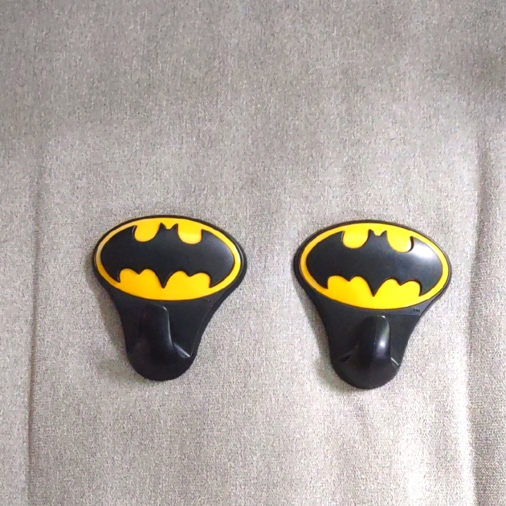Decorative Hooks, Command Strip, Batman, Set Of 2